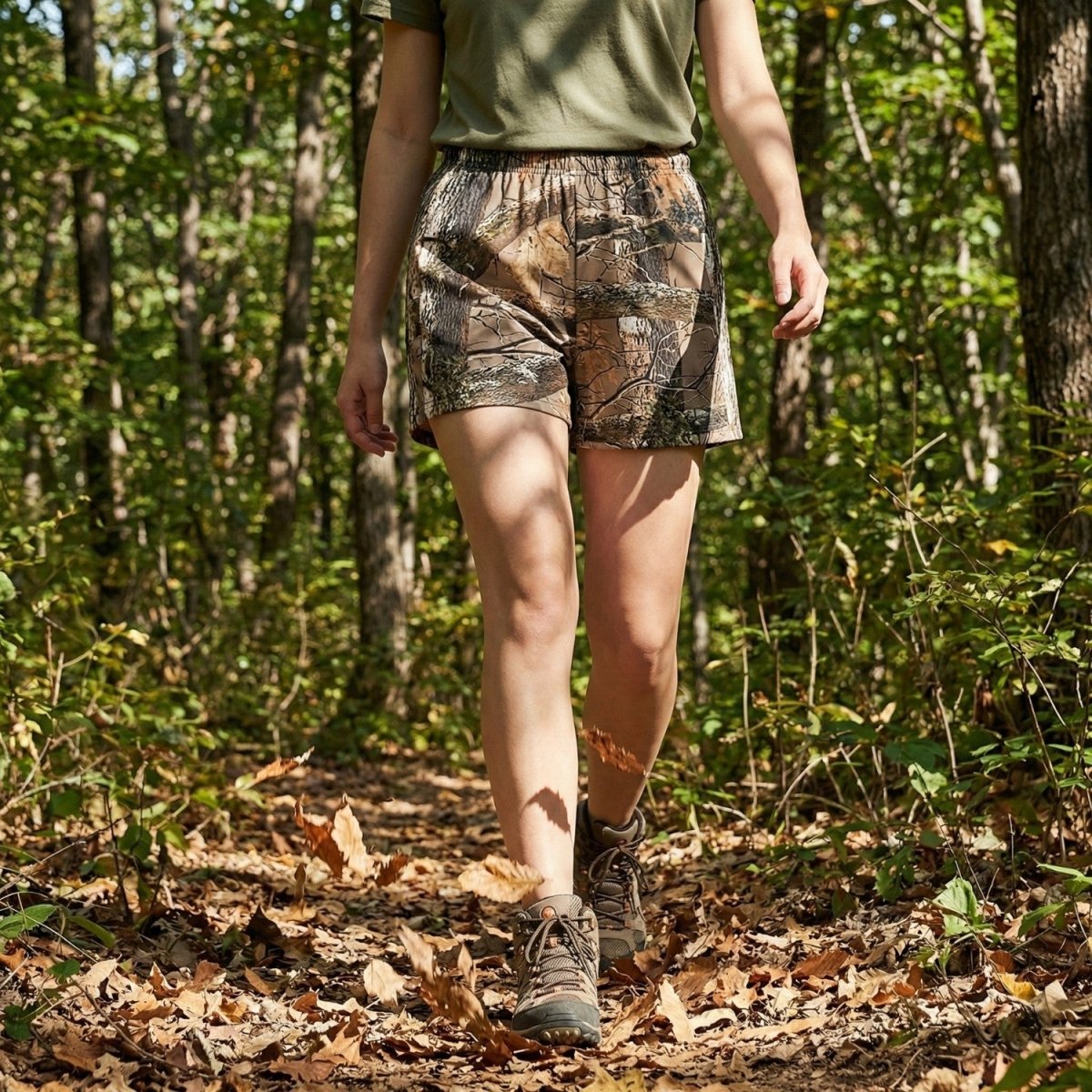 Camo Print Adjustable Adventure Shorts