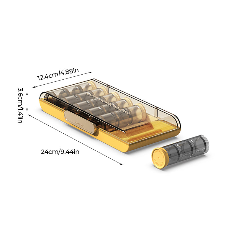 7-Day Pill Organizer with Morning Noon Evening Compartments