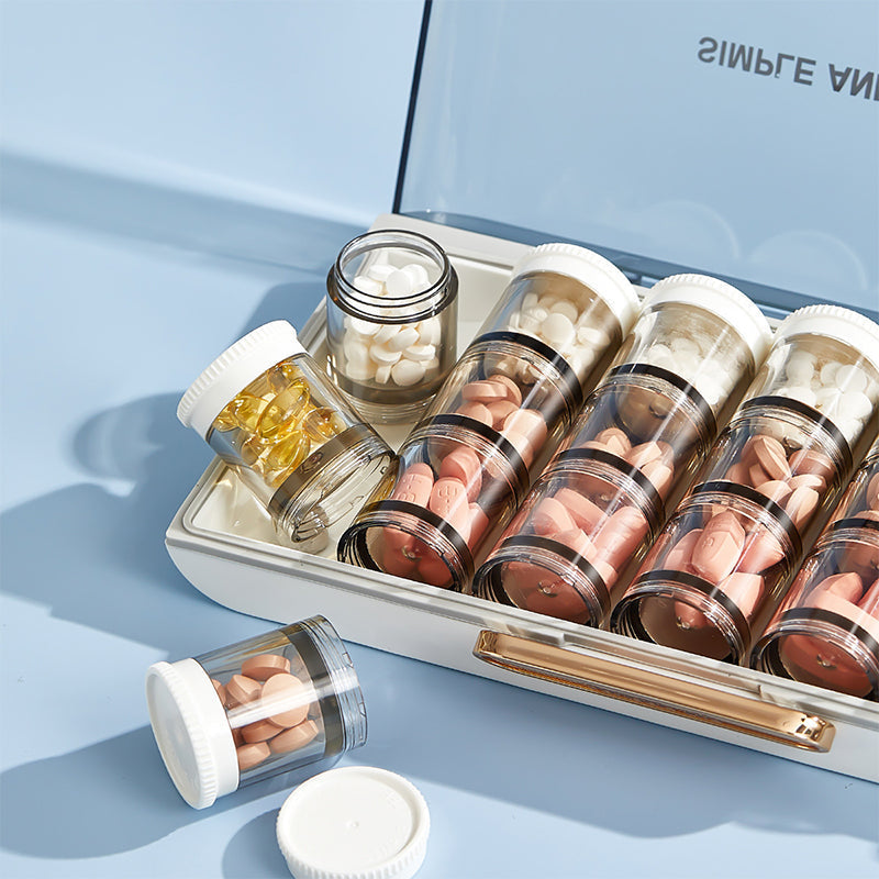 7-Day Pill Organizer with Morning Noon Evening Compartments