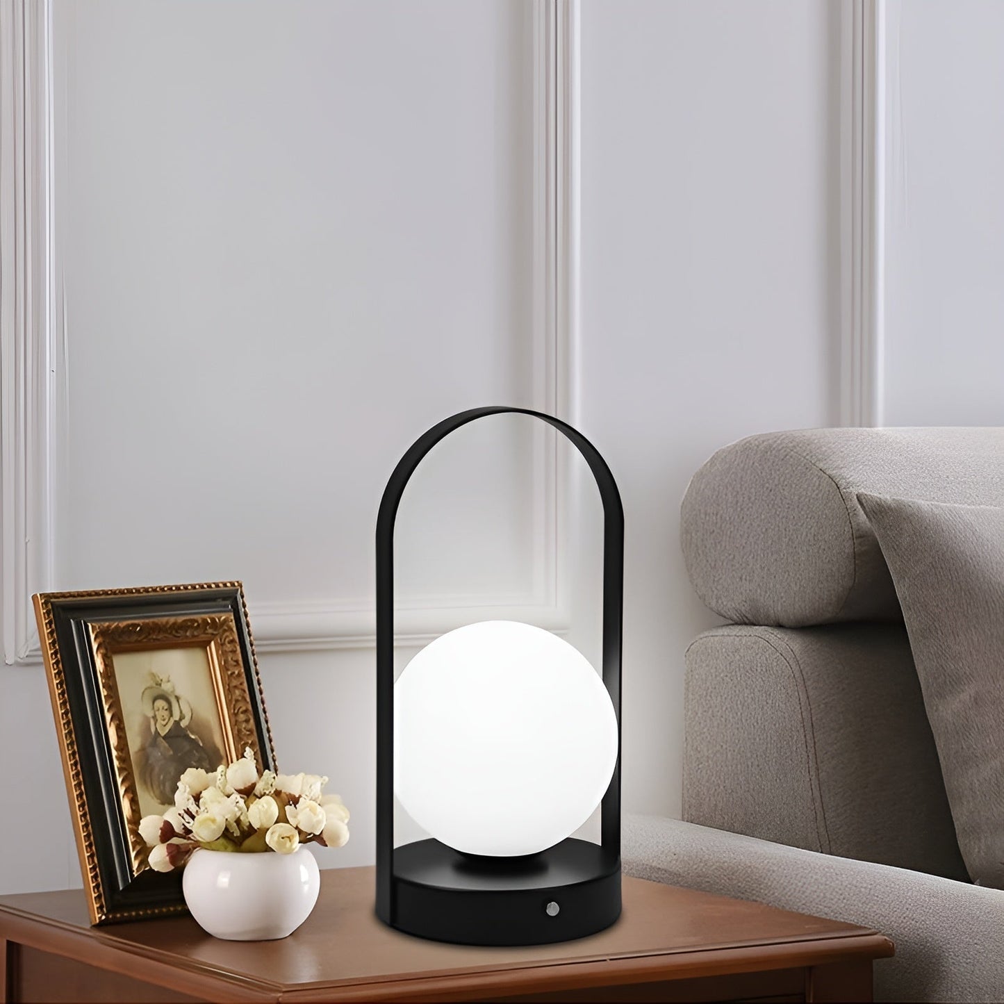 Wireless Dimmable Table Lamp with Rechargeable Battery