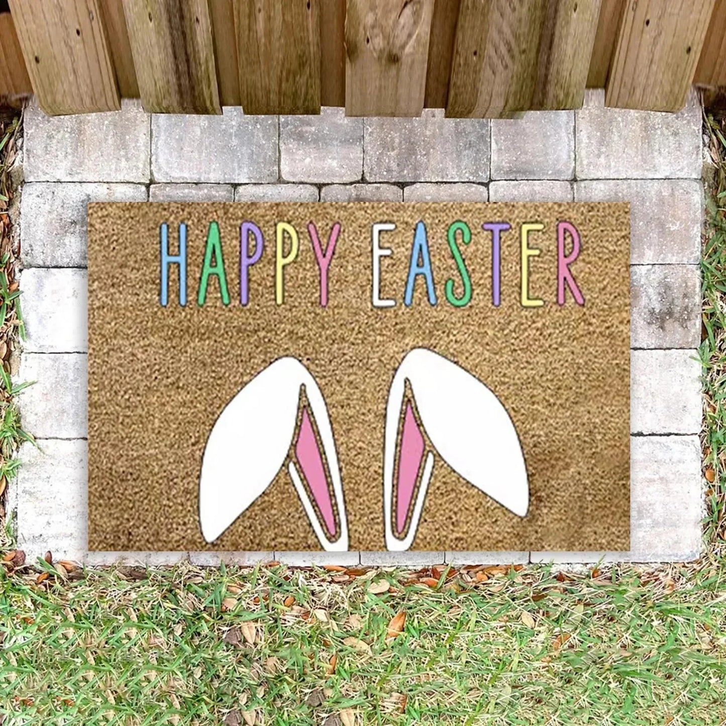 Non-Slip Cartoon Bunny Rabbit Doormat 24 x 16 Inch