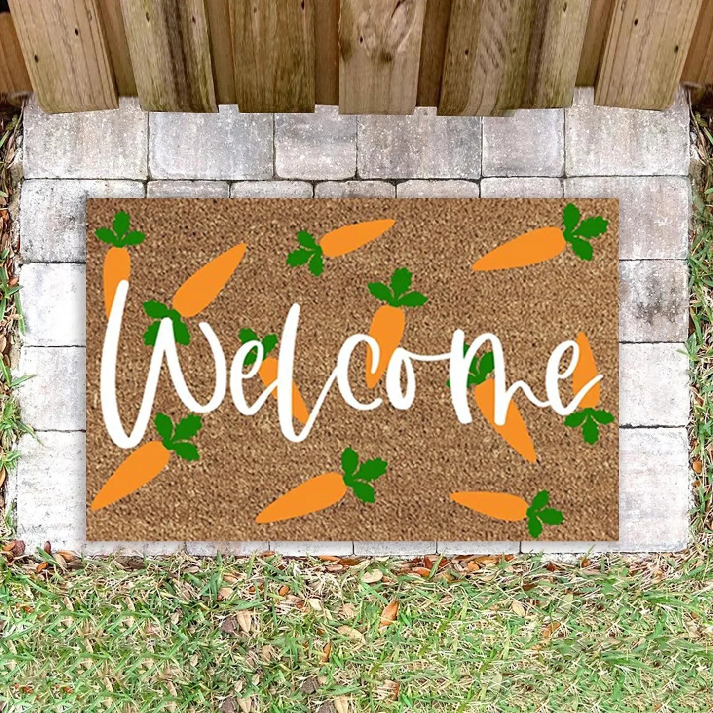 Non-Slip Cartoon Bunny Rabbit Doormat 24 x 16 Inch