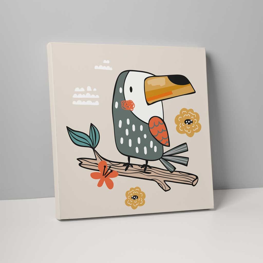 Boho Toucan Jungle Canvas Art Print