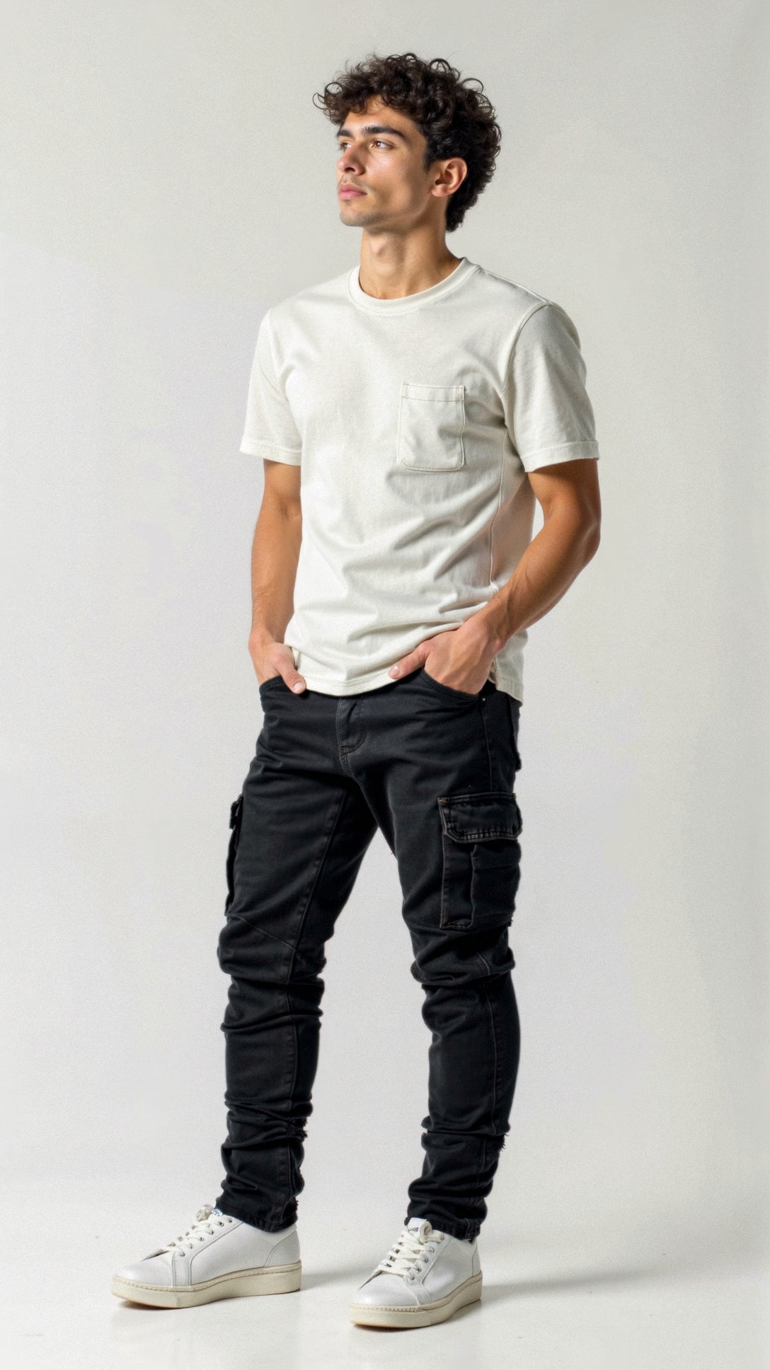 Stretch Cargo Jeans for Men with Flexible Fit and Pockets