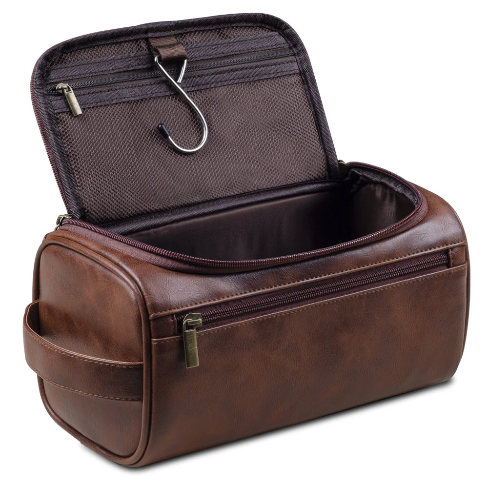 Elegant Travel Cosmetic Organizer with Multiple Compartments