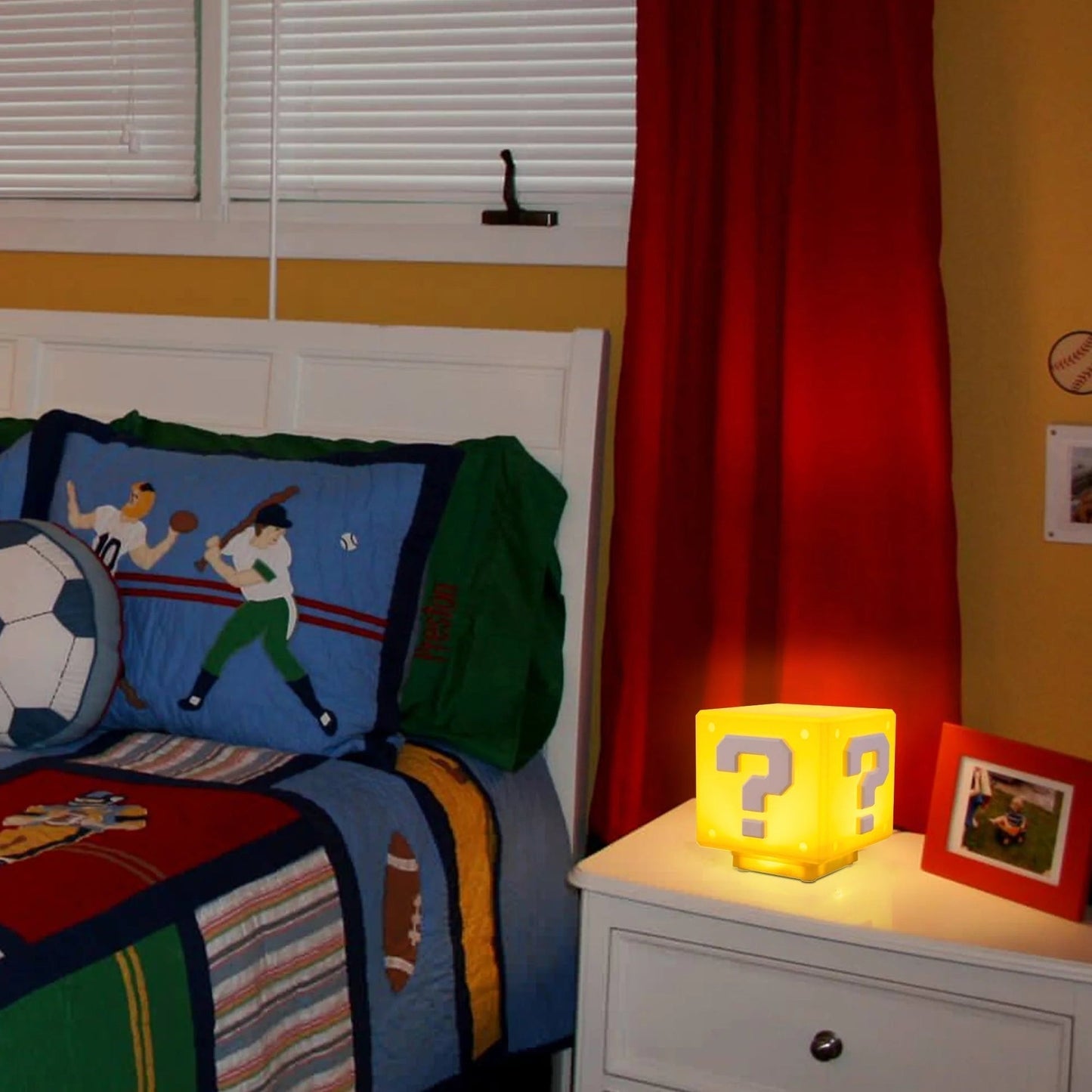 Power-Up Block Night Light - Interactive Mario Game Lamp
