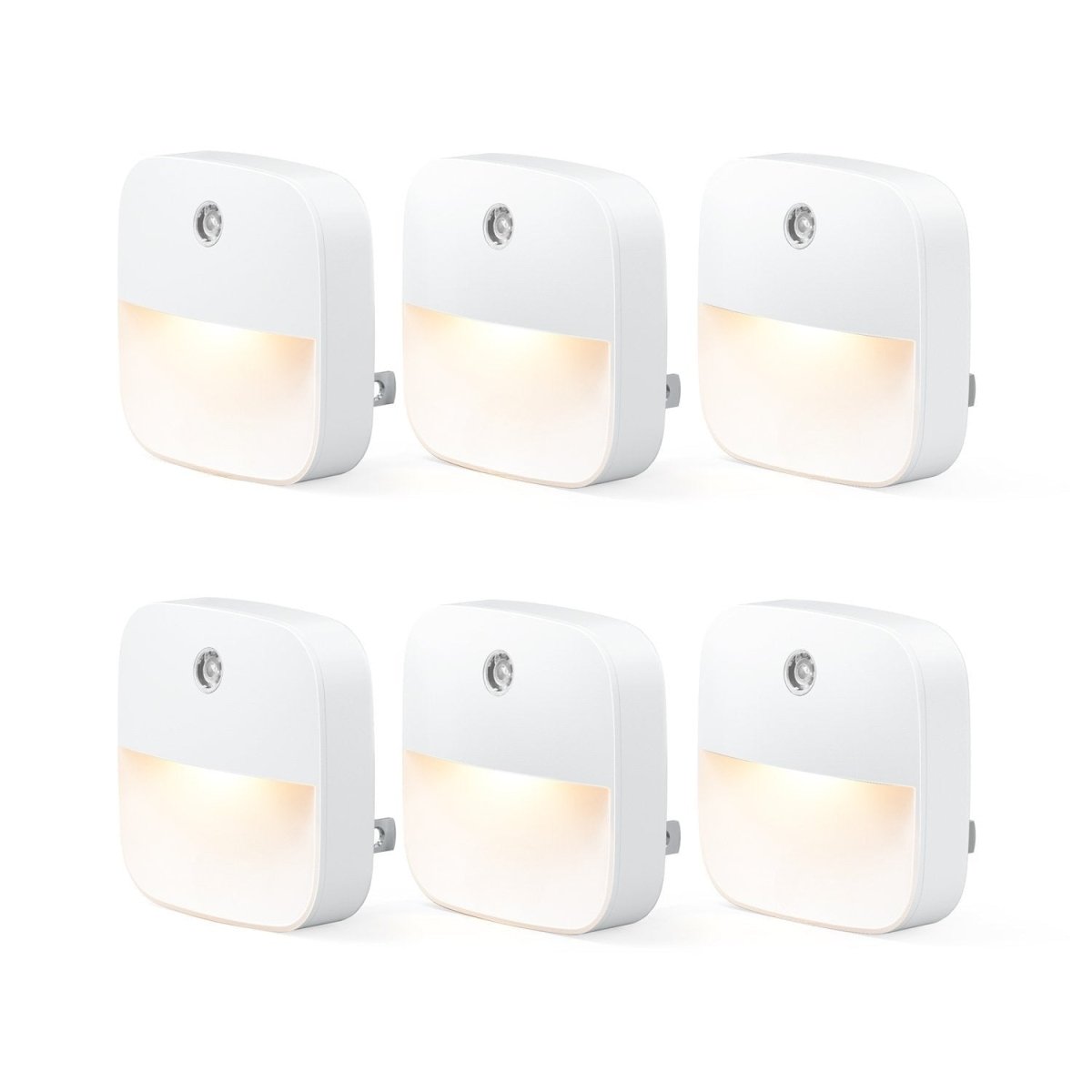 Automatic LED Night Lights with Dusk Sensor - Warm White (6-Pack)