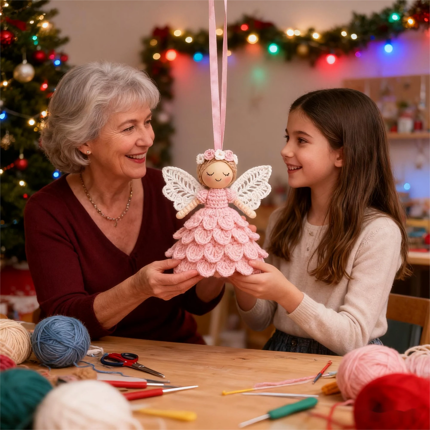 DIY Crochet Angel Ornament Craft Kit for Beginners