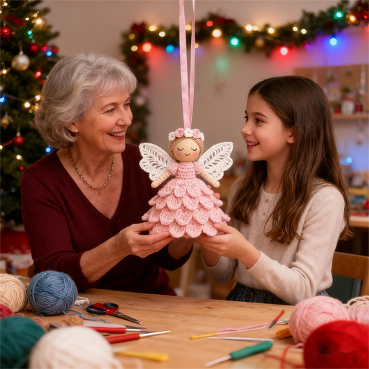 DIY Crochet Angel Ornament Craft Kit for Beginners