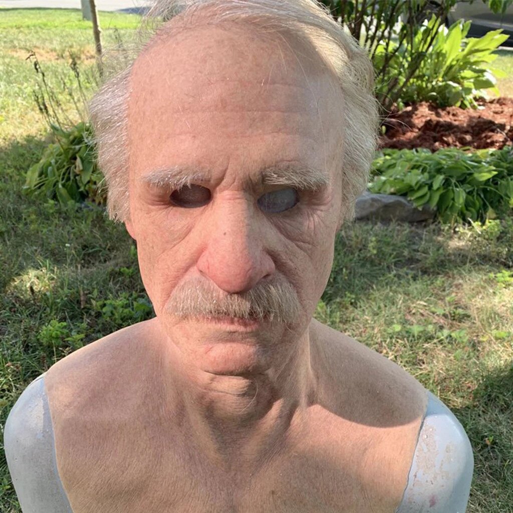 Realistic Old Man Latex Halloween Mask for Adults