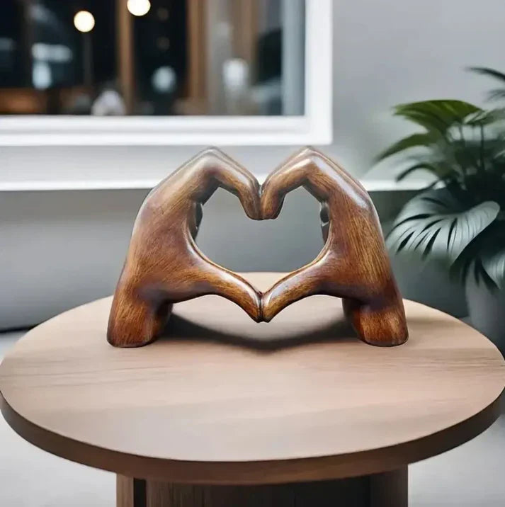 Handcrafted Wooden Heart Sculpture for Home Decor