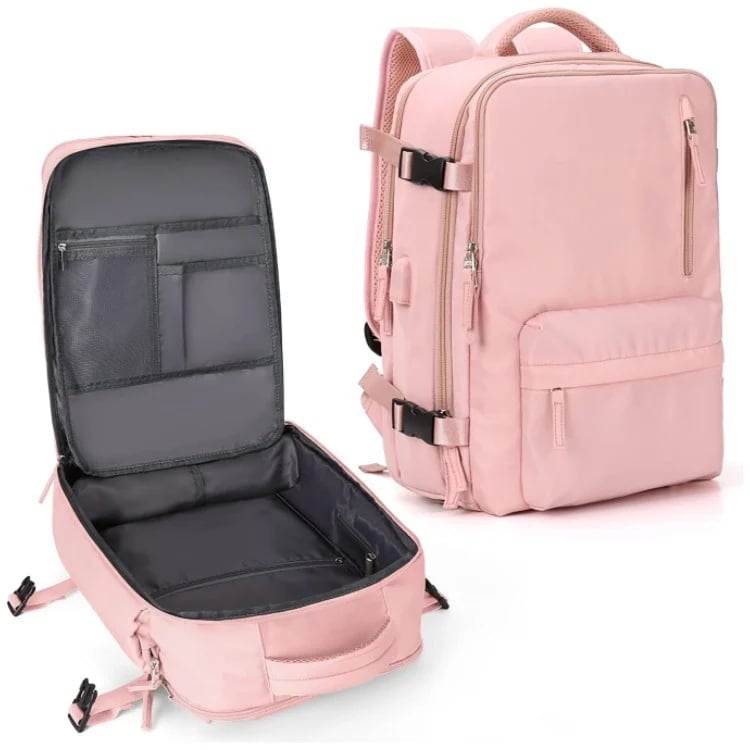Women's Waterproof Travel Backpack with USB Port and Anti-Theft Design