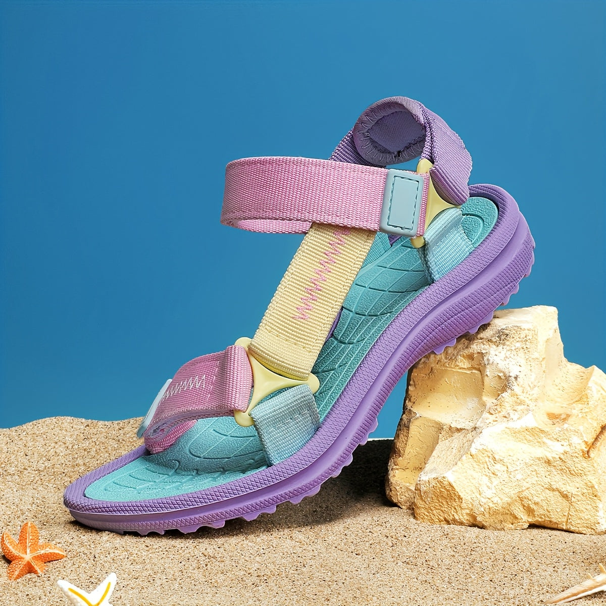 Adjustable Girls' Sporty Sandals with Lightweight Sole