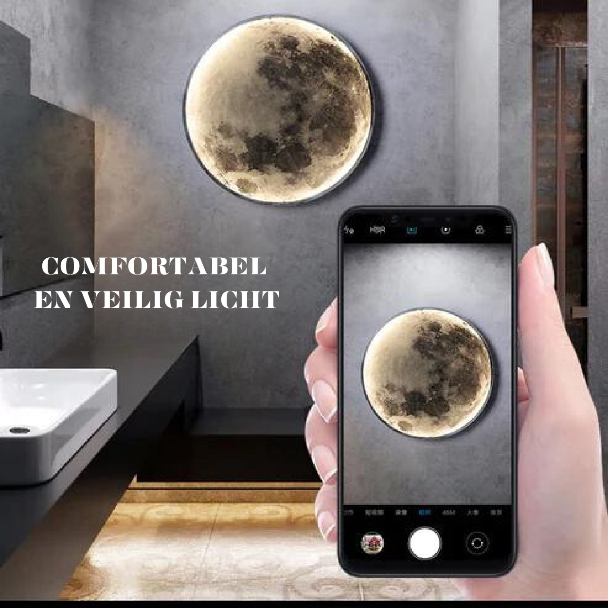 Realistic Moon Lamp with Adjustable Brightness