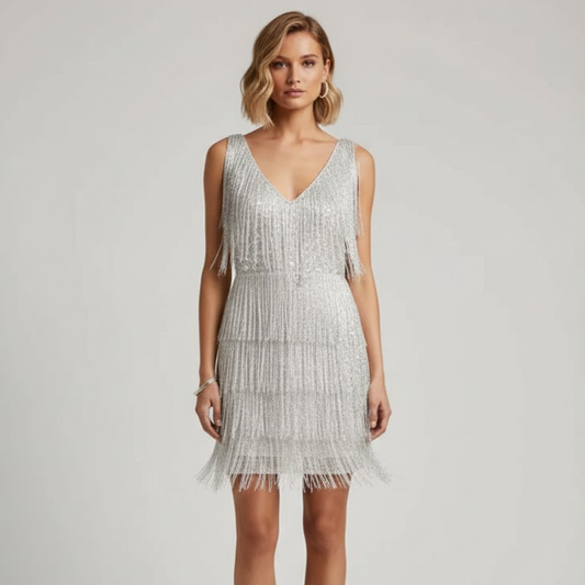 Sequin Fringe Party Dress for Women