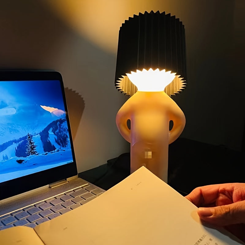 Modern Geometric USB Table Lamp with Color-Changing Light