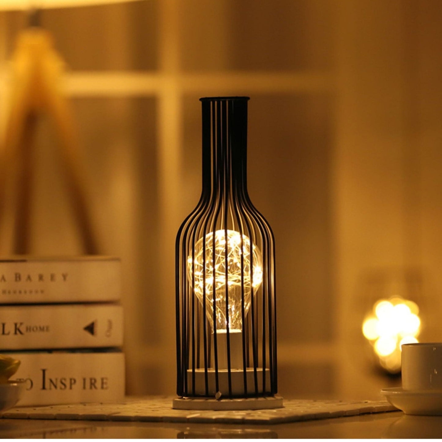 Modern Black Table Lamp with Fabric Shade 17.7 Inch