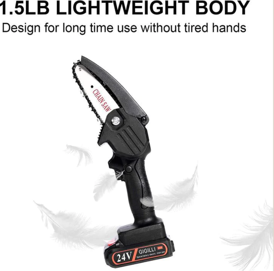 Wireless Mini Chainsaw for Gardening and Woodwork