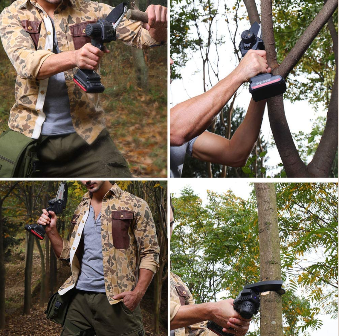 Wireless Mini Chainsaw for Gardening and Woodwork