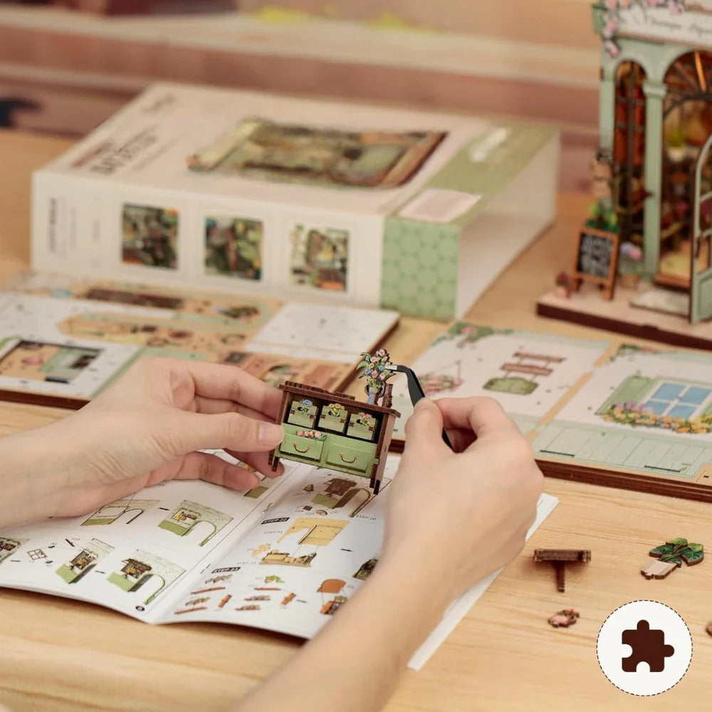 DIY Flower Shop Book Nook Kit with LED Lights