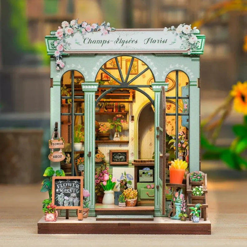 DIY Flower Shop Book Nook Kit with LED Lights