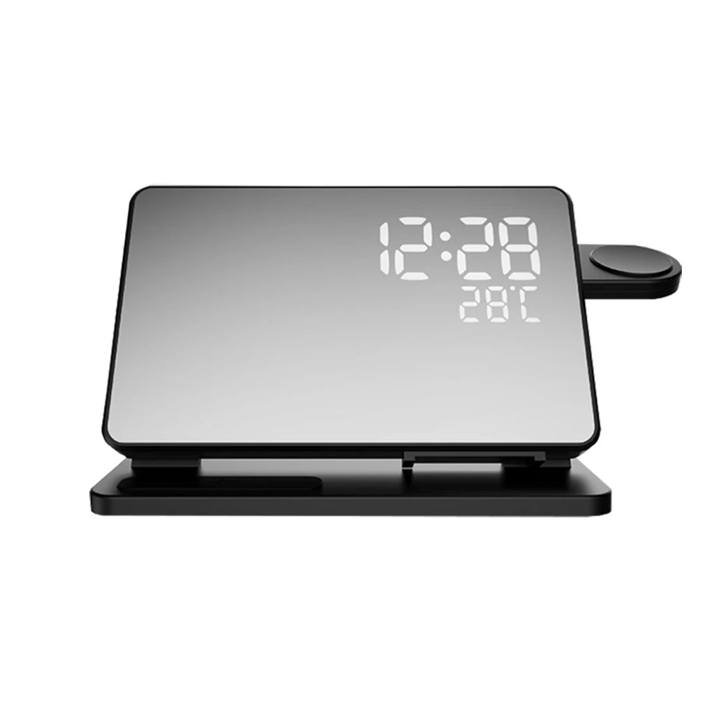 3-in-1 Wireless Charging Station for iPhone, Apple Watch, and AirPods with Alarm Clock