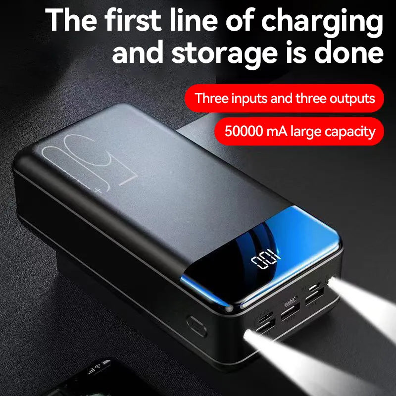 50,000 mAh Fast Charging Power Bank with LED Light