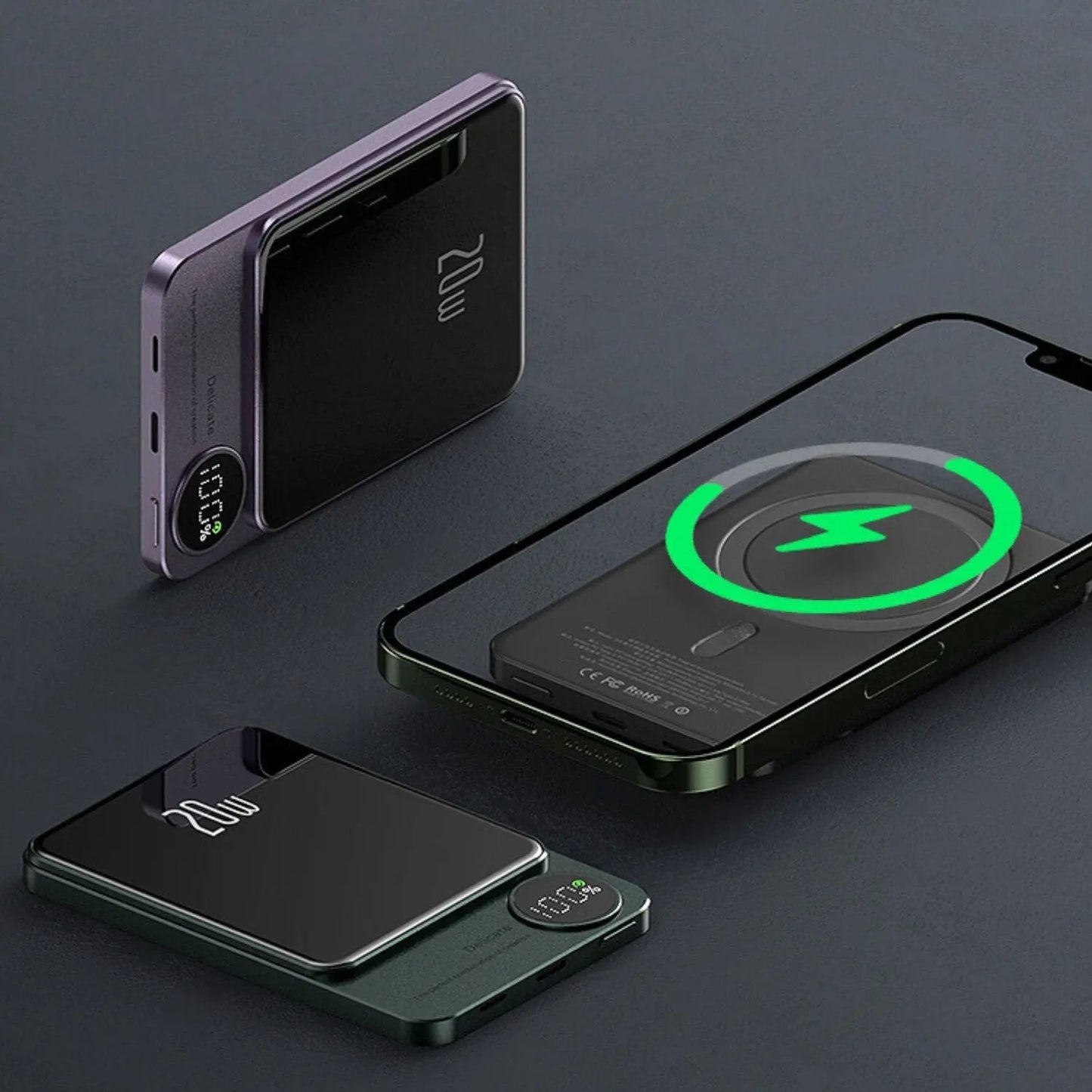 Magnetic Power Bank 10000mAh with Fast Wireless Charging