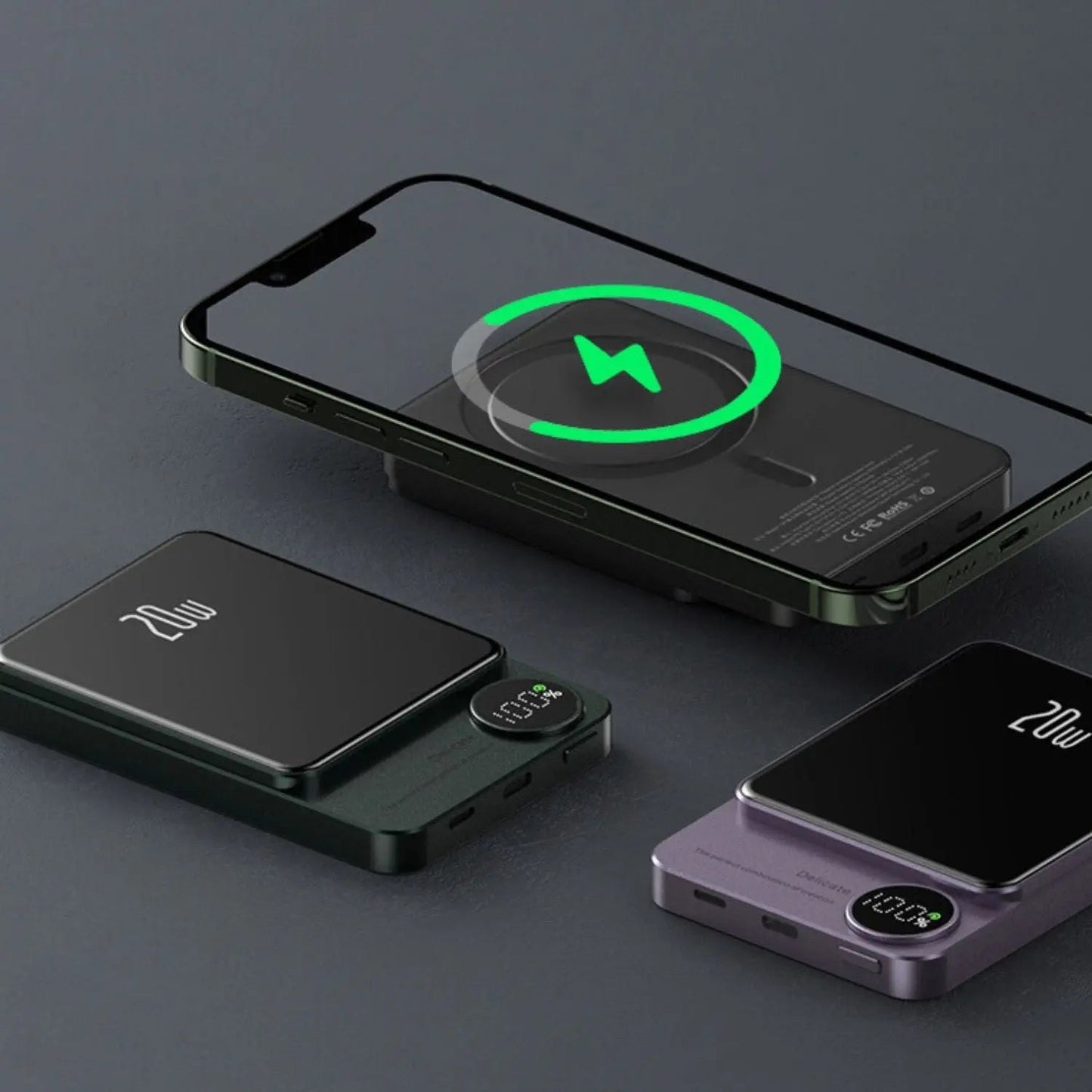 Magnetic Power Bank 10000mAh with Fast Wireless Charging
