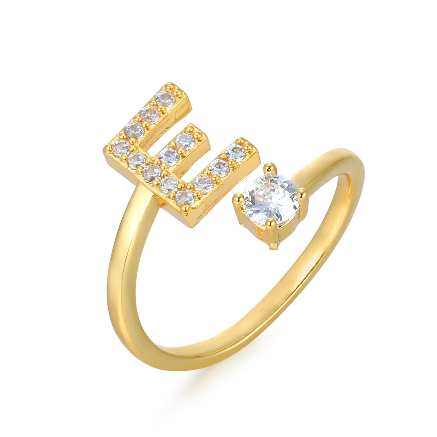 Personalized Elegant Letter Ring with Adjustable Fit