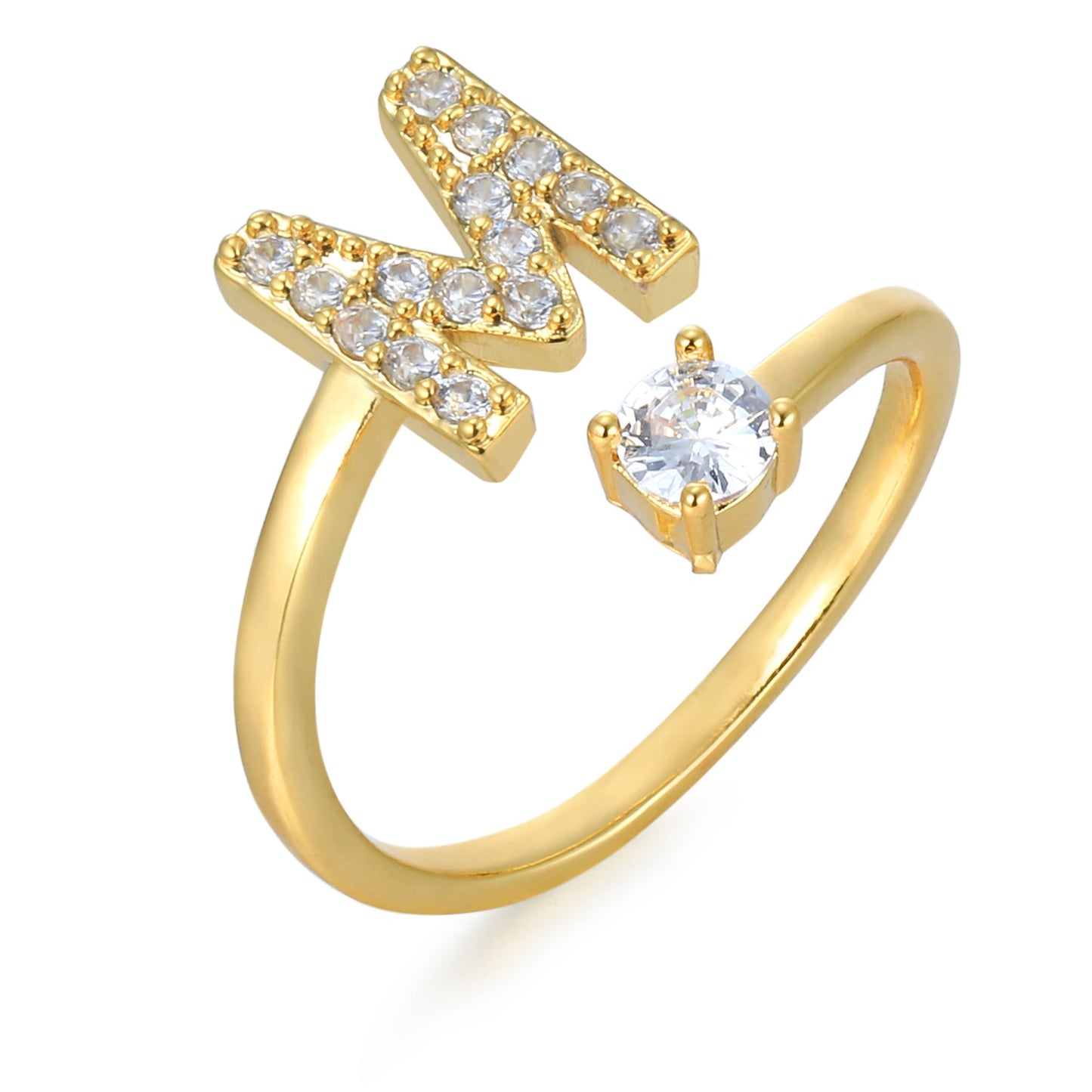 Personalized Elegant Letter Ring with Adjustable Fit