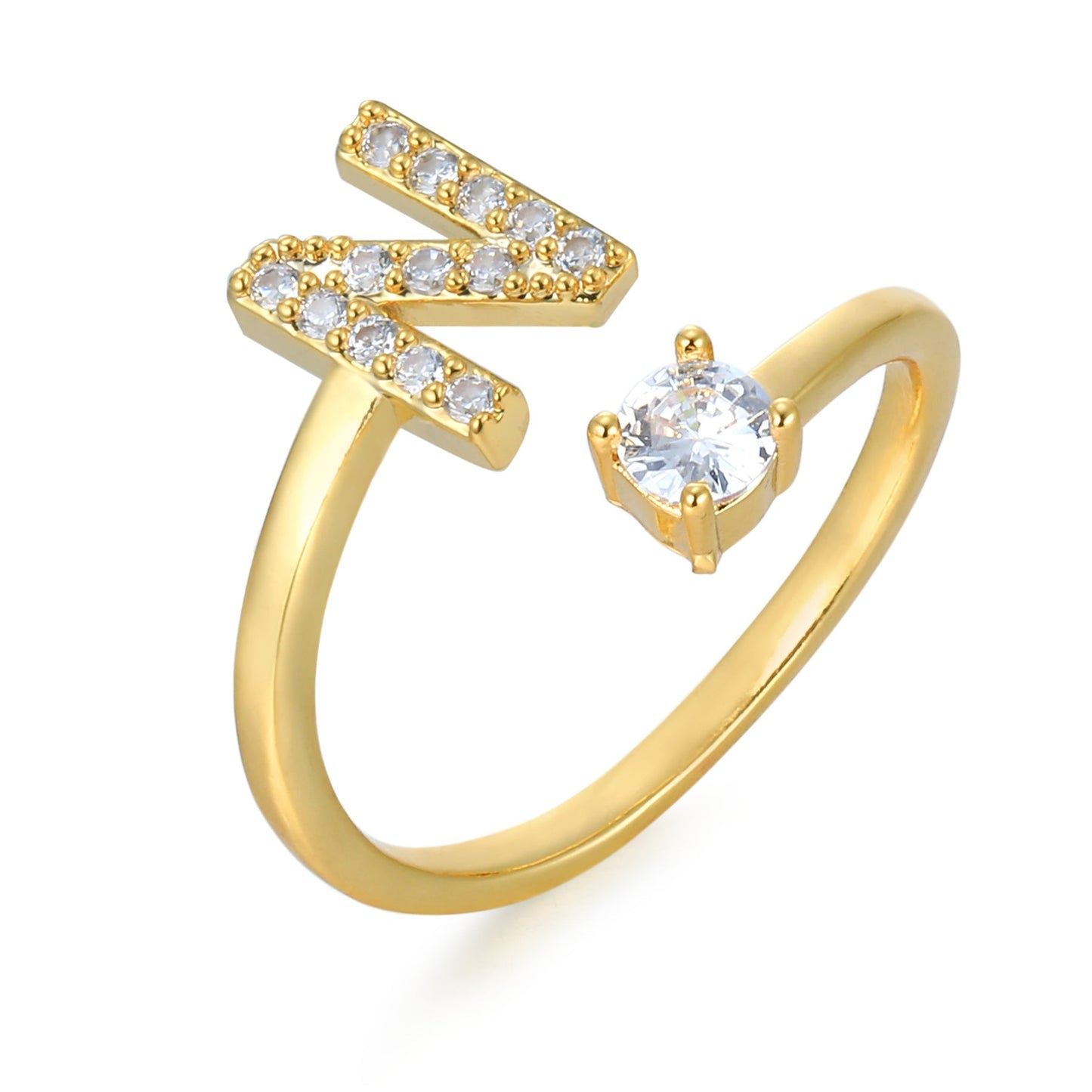 Personalized Elegant Letter Ring with Adjustable Fit