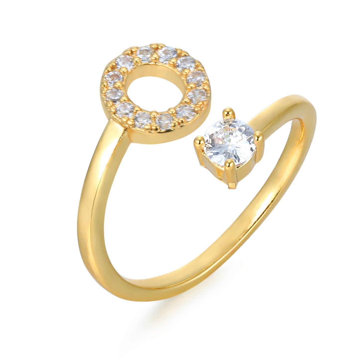 Personalized Elegant Letter Ring with Adjustable Fit
