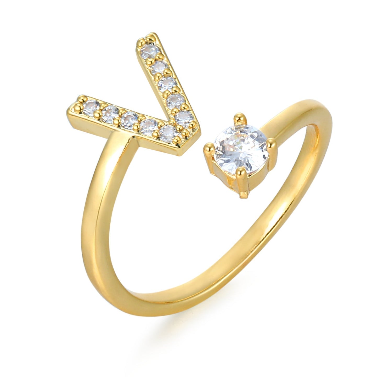 Personalized Elegant Letter Ring with Adjustable Fit