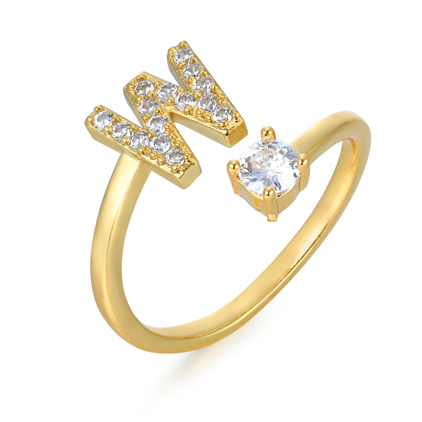 Personalized Elegant Letter Ring with Adjustable Fit