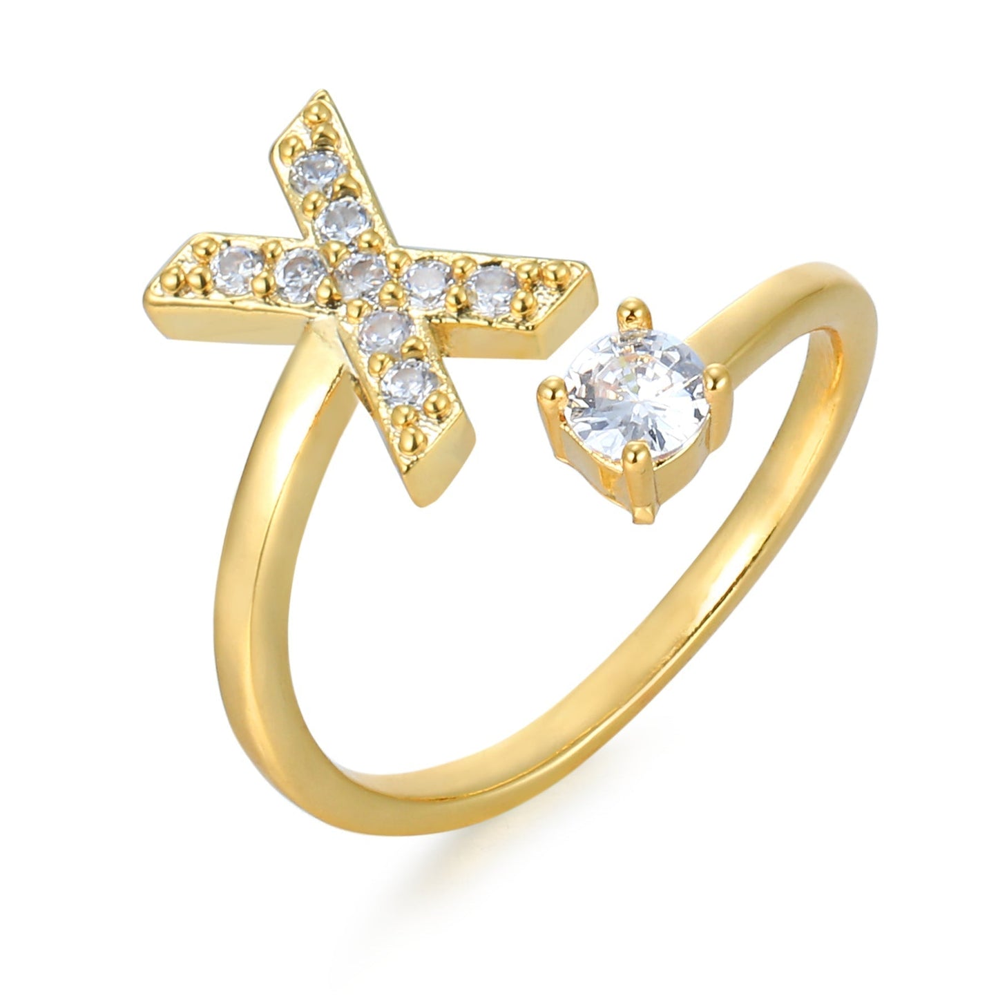 Personalized Elegant Letter Ring with Adjustable Fit