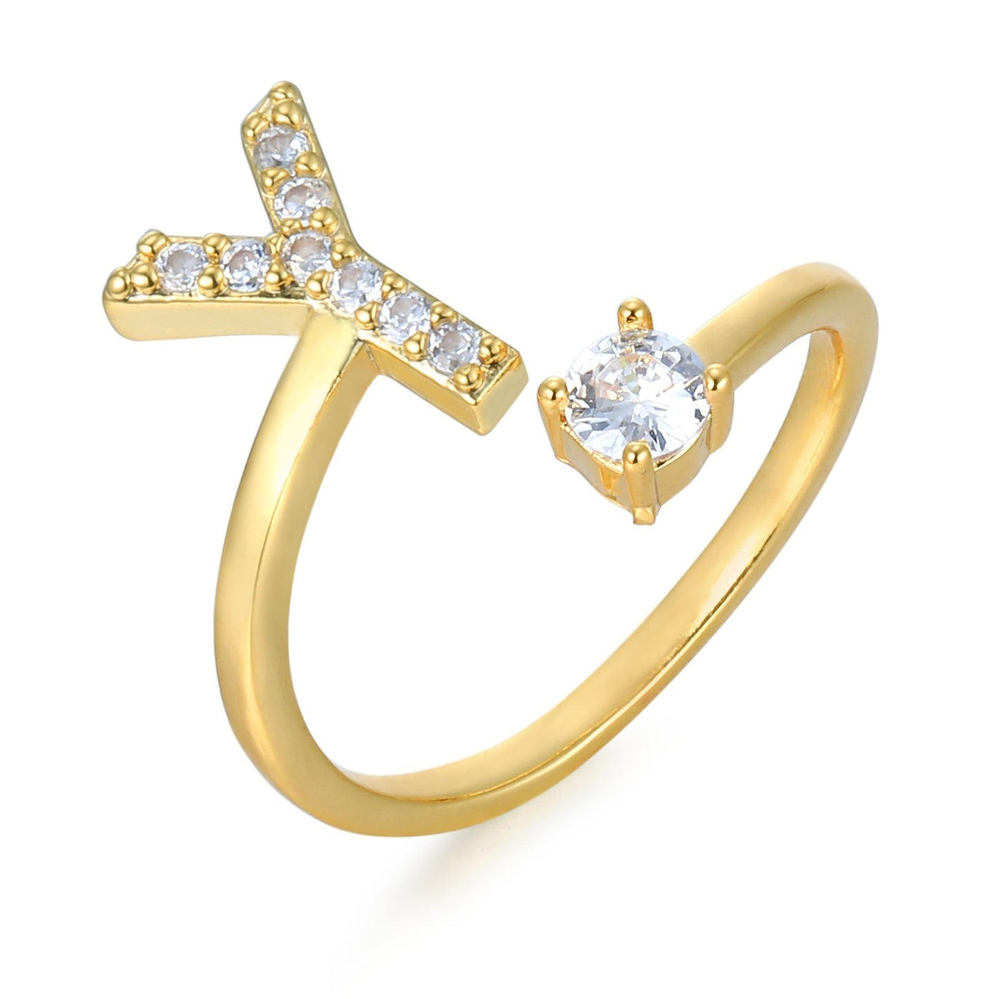 Personalized Elegant Letter Ring with Adjustable Fit