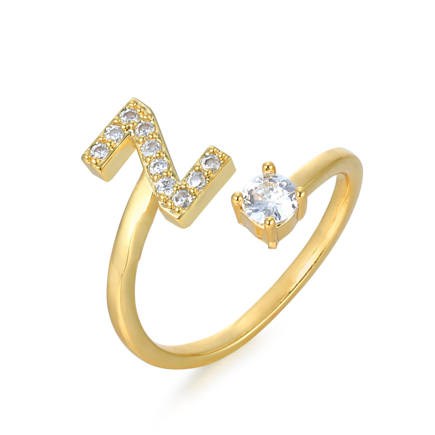 Personalized Elegant Letter Ring with Adjustable Fit