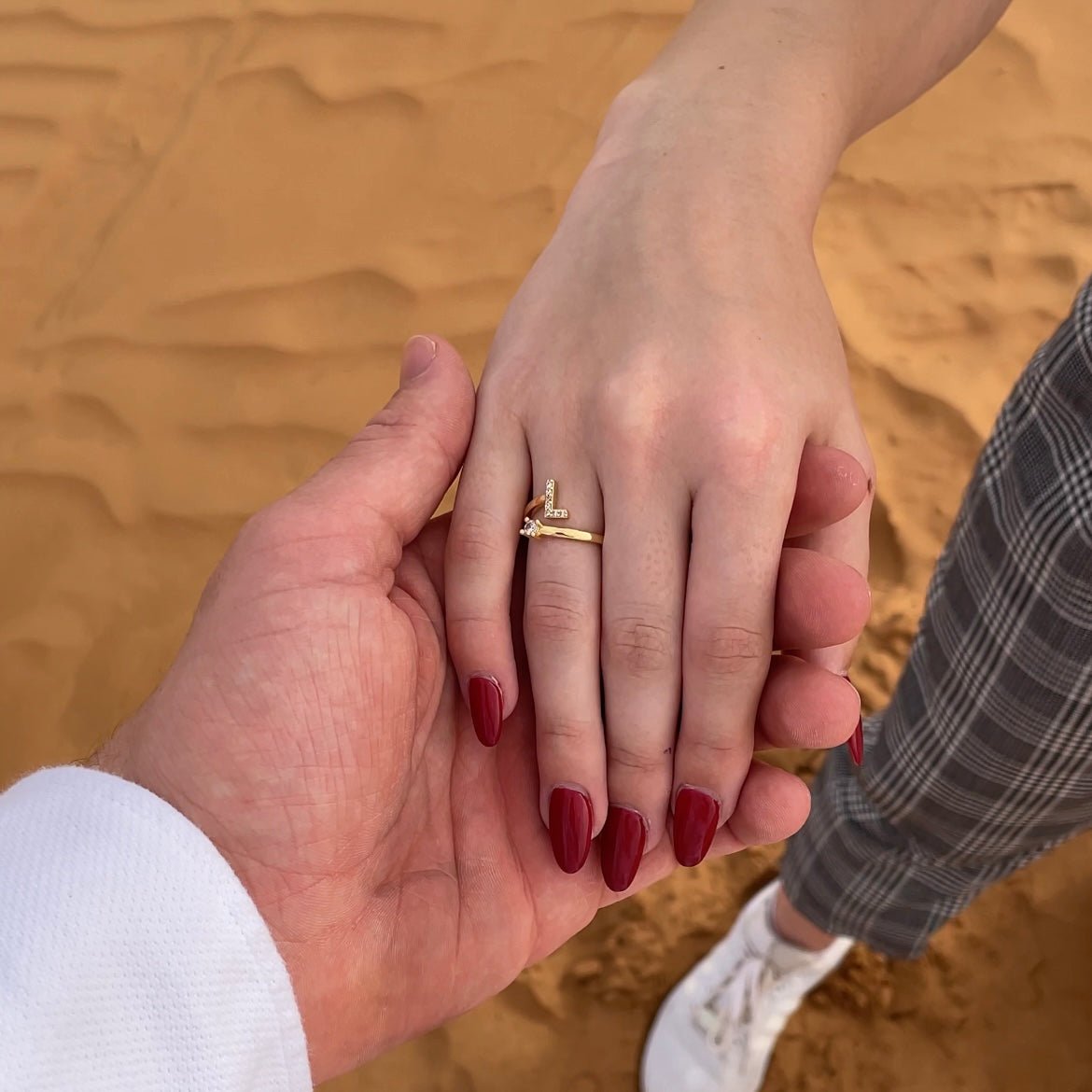 Personalized Elegant Letter Ring with Adjustable Fit