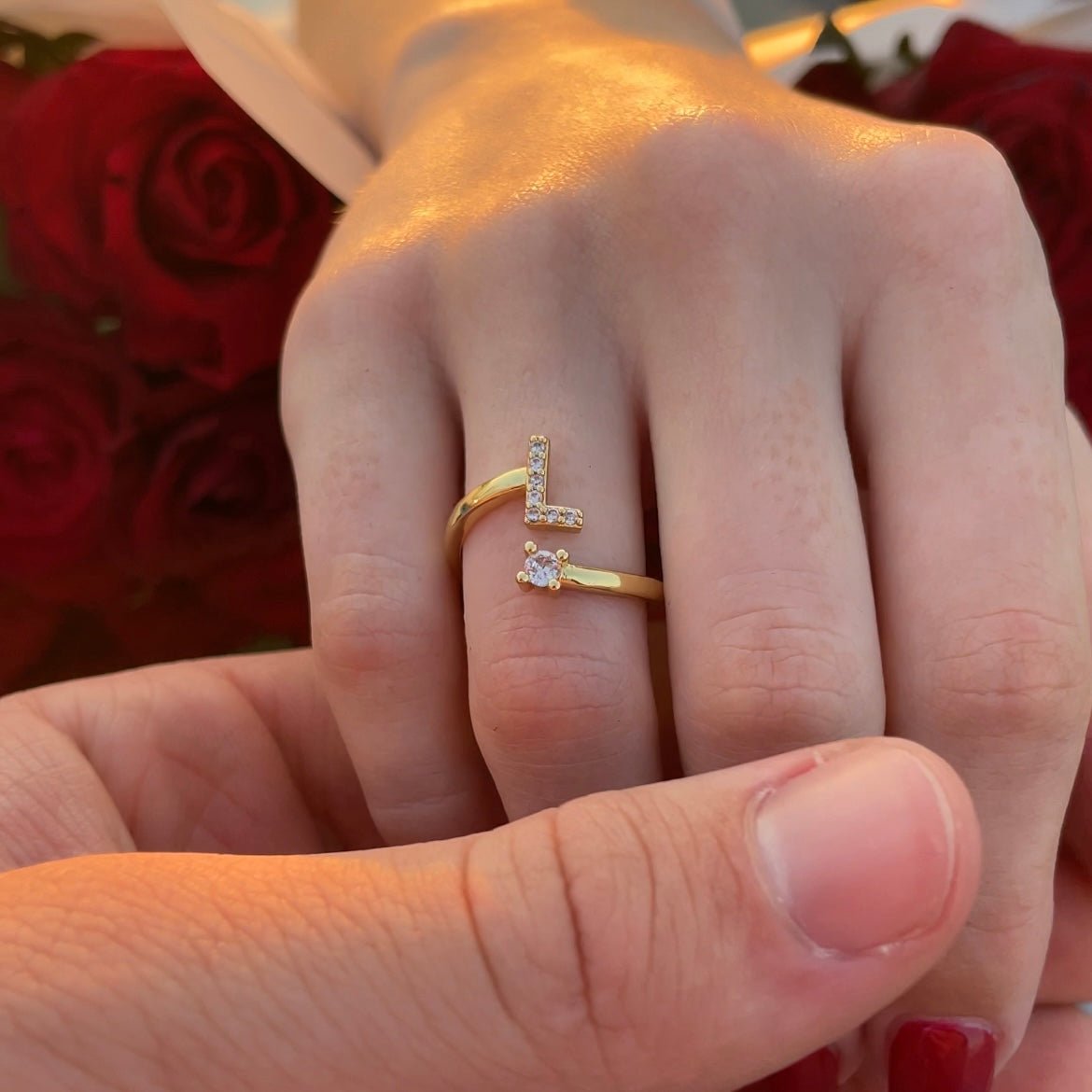 Personalized Elegant Letter Ring with Adjustable Fit