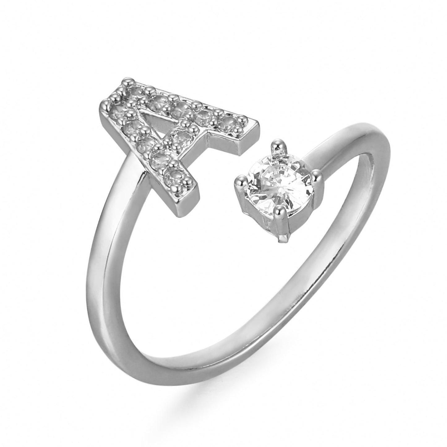 Personalized Elegant Letter Ring with Adjustable Fit