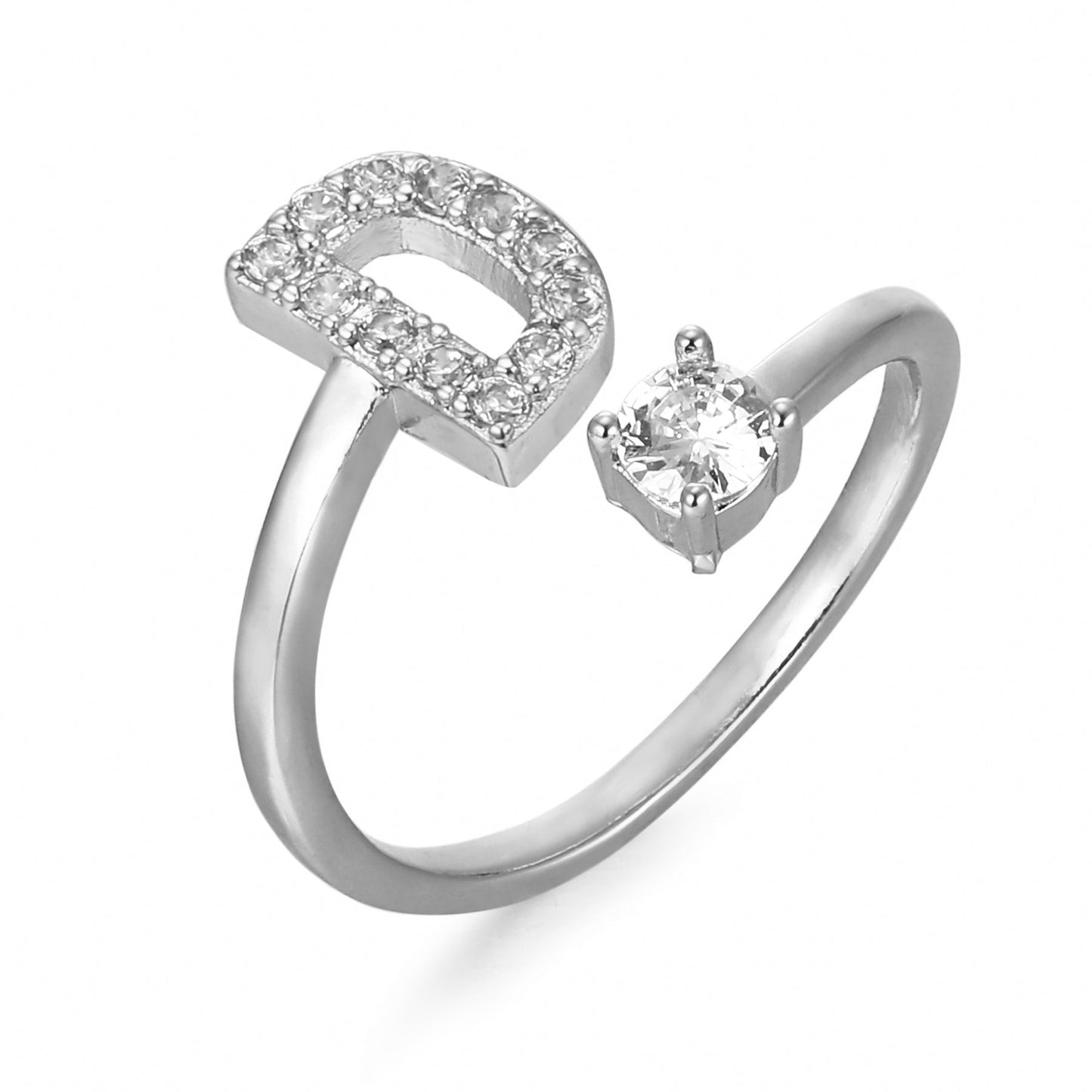 Personalized Elegant Letter Ring with Adjustable Fit