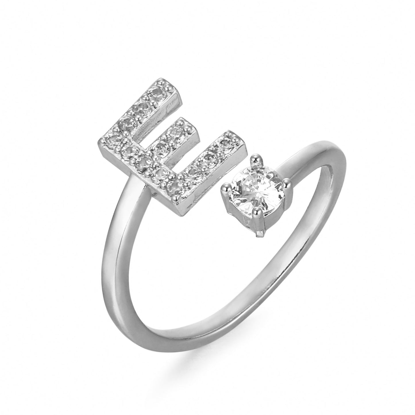 Personalized Elegant Letter Ring with Adjustable Fit