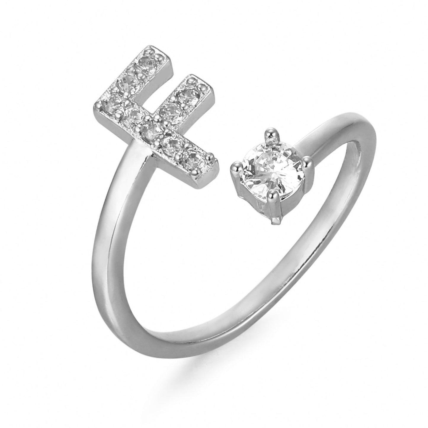 Personalized Elegant Letter Ring with Adjustable Fit
