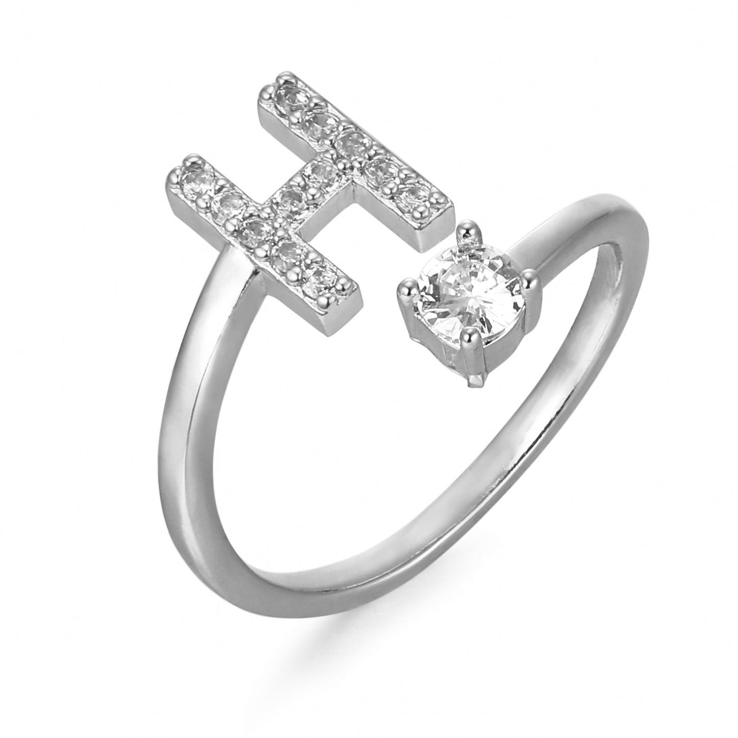 Personalized Elegant Letter Ring with Adjustable Fit