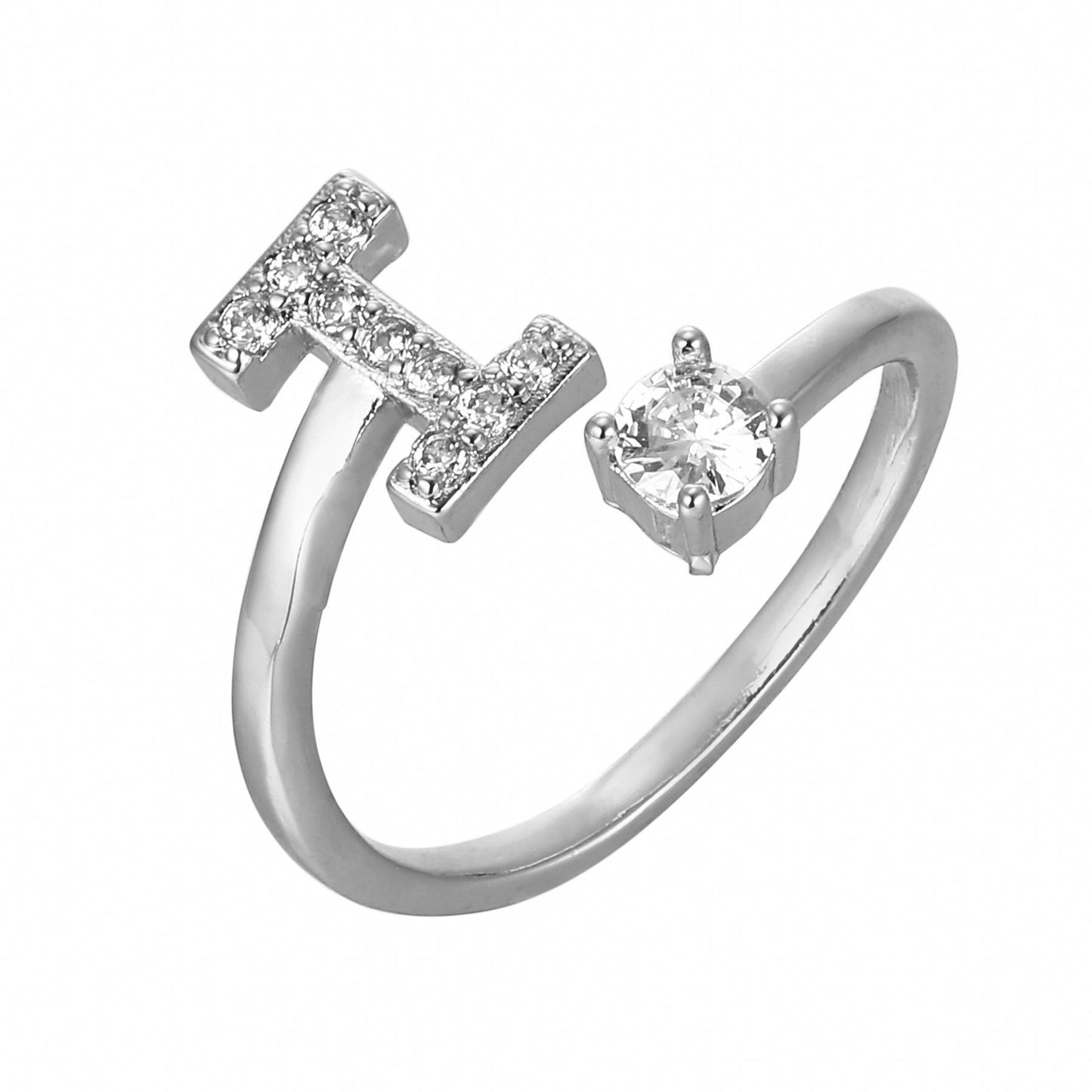 Personalized Elegant Letter Ring with Adjustable Fit