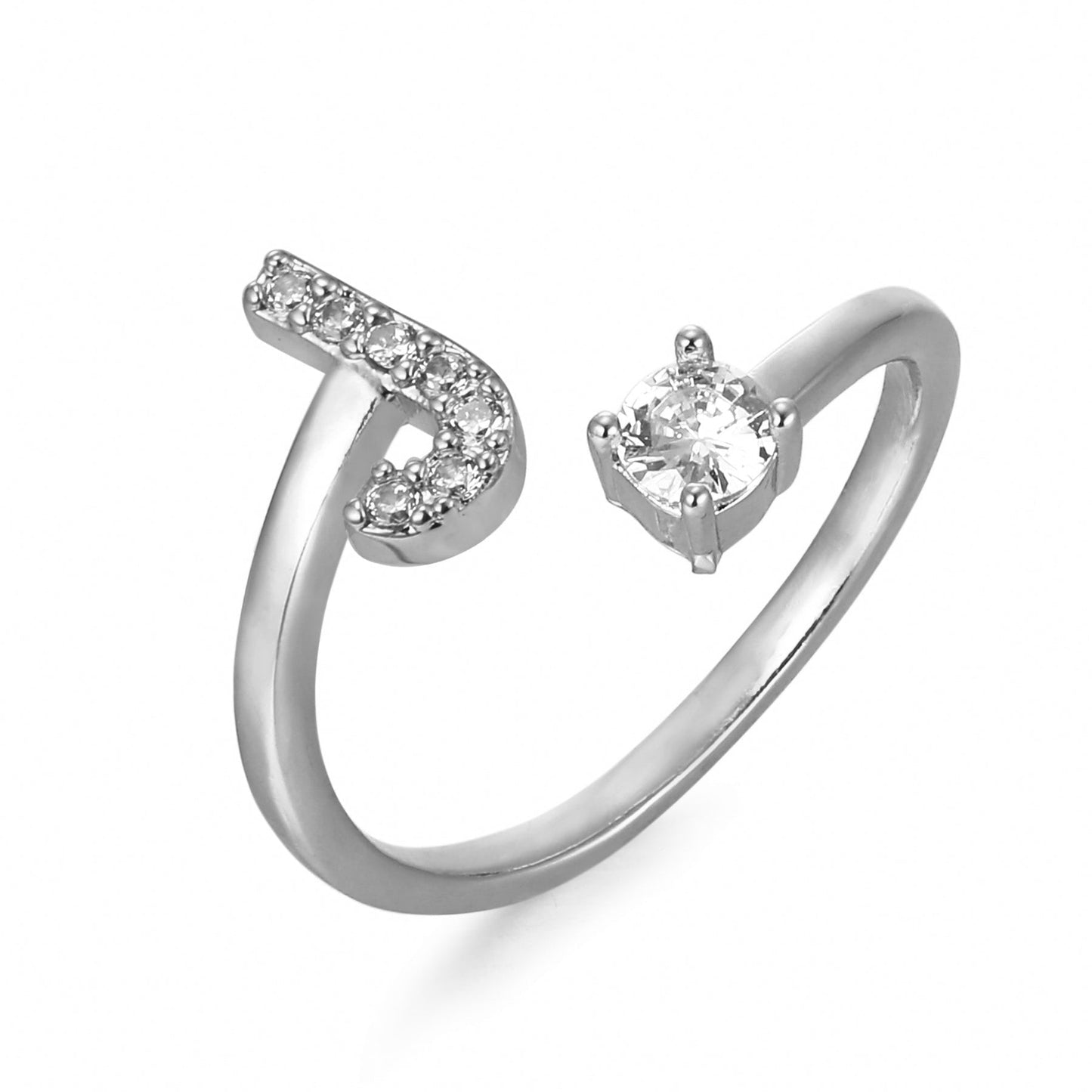 Personalized Elegant Letter Ring with Adjustable Fit