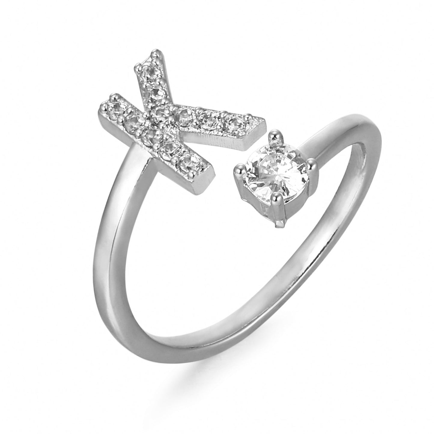 Personalized Elegant Letter Ring with Adjustable Fit
