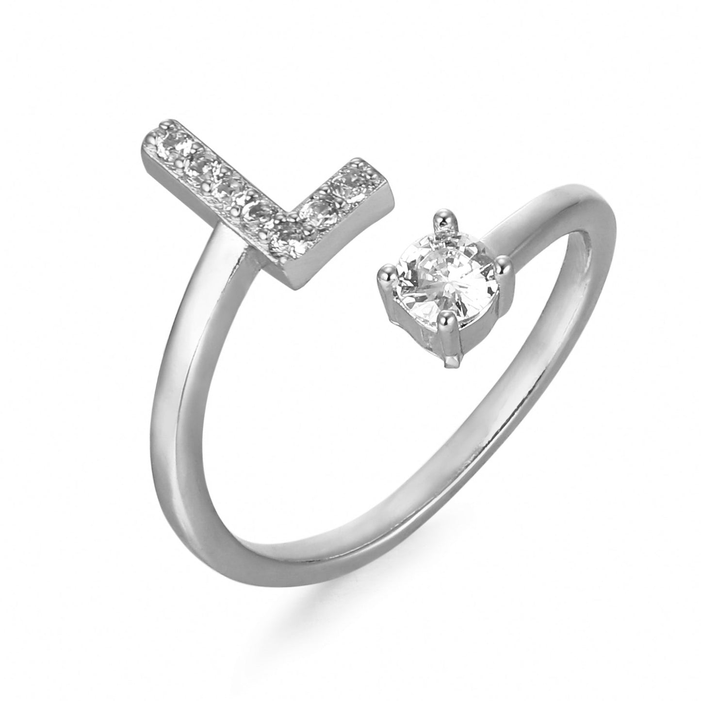 Personalized Elegant Letter Ring with Adjustable Fit