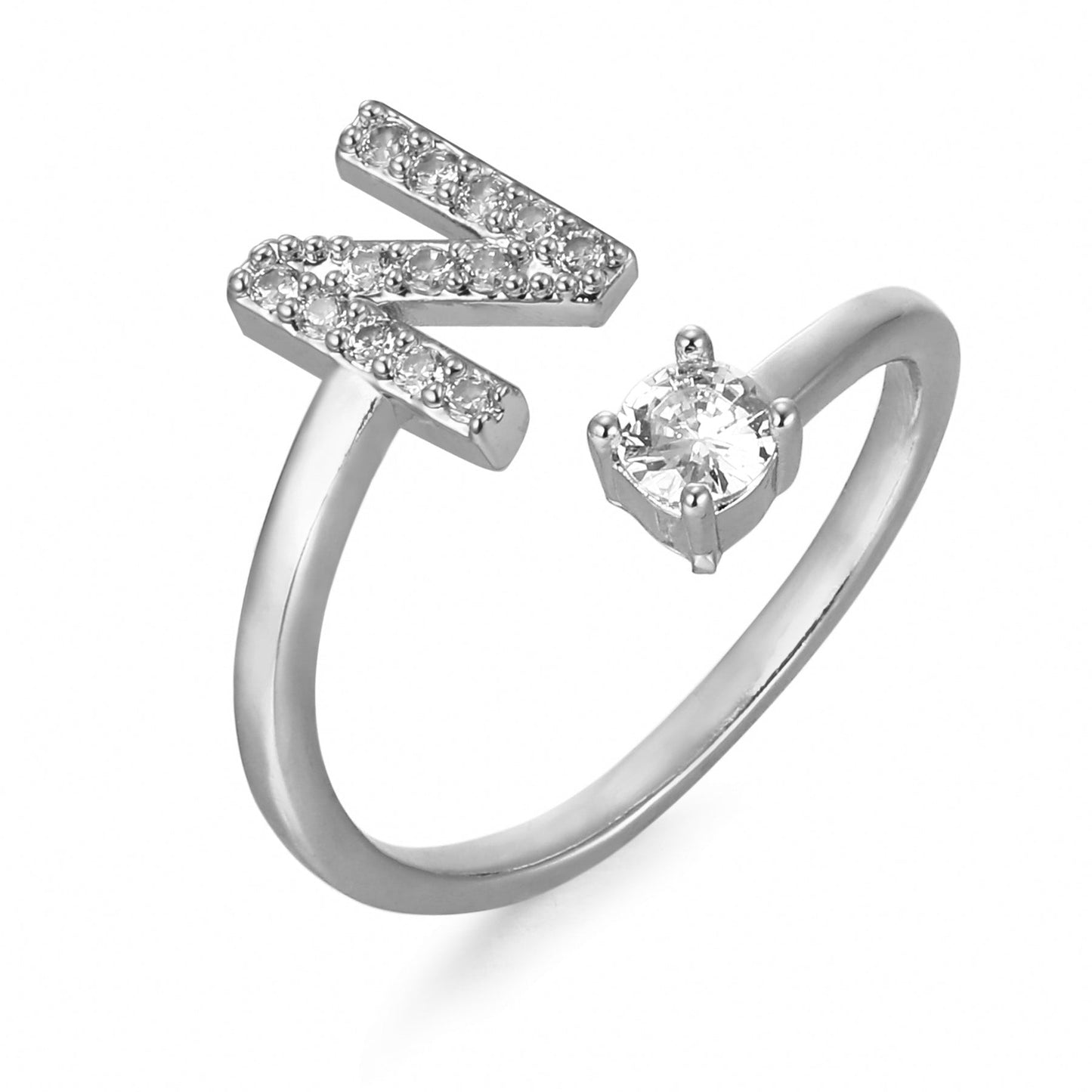 Personalized Elegant Letter Ring with Adjustable Fit